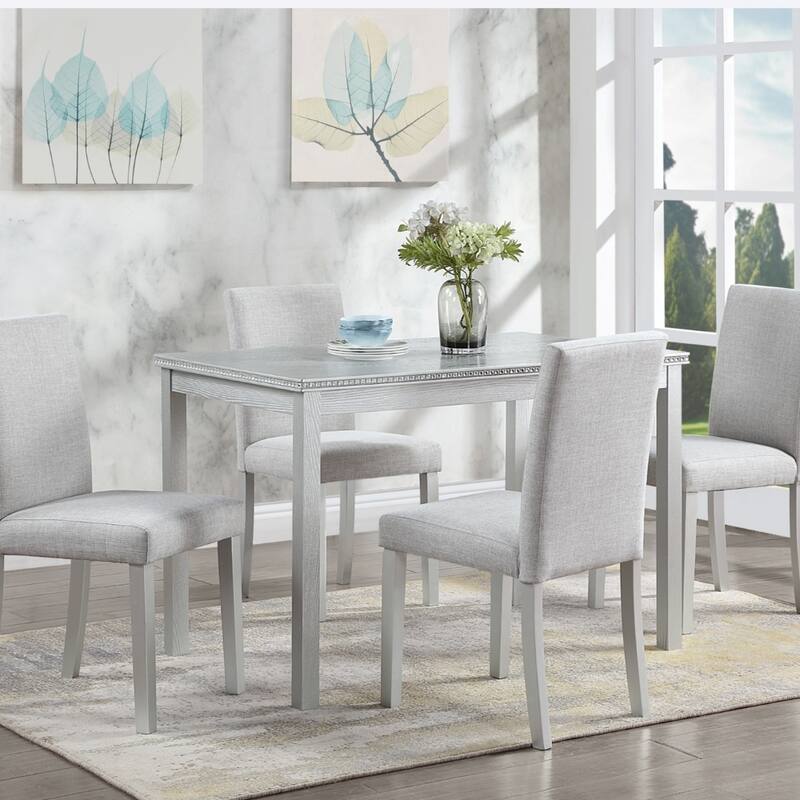 GDFStudio - Aurelian Traditional Upholstered Ergonomic High Backrest Dining Chairs Set, Padded Seat & Non-slip Feet, Set of 4