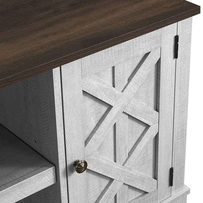 54" Faux Raw Wood TV Stand for 60" TVs - 54" in Width