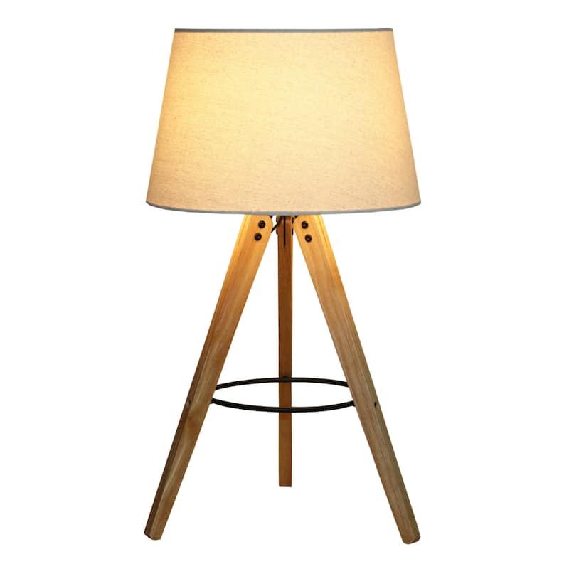 High Quality Hotel European Modern Bed Side nightstand Decorative Led Table/desk Lamp, Birch Three Legged Wooden Bar Table Lamp