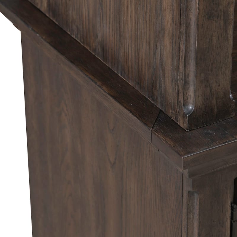 Paradise Valley Saddle Brown TV Entertainment Center with Optional Piers Shelves