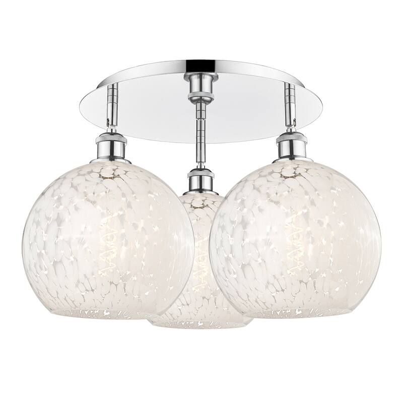Innovations Lighting 516-3C-13-22-White Mouchette-Ceiling Fixture