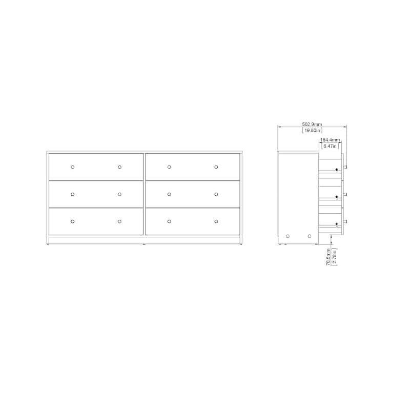 Porch & Den Zoe 6-drawer Double Dresser