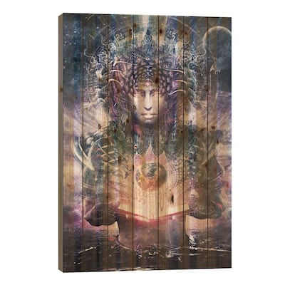 Ocean Atlas Print On Wood by Cameron Gray - Multi-Color