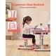 preview thumbnail 6 of 23, Kids Chair and Desk Set Table with Adjustable Height and Steel Frame Suitable for Any Room - 27.56 x 20.08 x (20.87 - 27.95) in