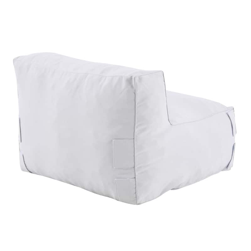 Christopher Knight Home - Nerissa 5-Piece Modular Outdoor/Indoor Bean Bag Sectional Sofa Set with Shredded Foam Filled & Ottoman