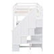 preview thumbnail 11 of 31, Practical Traditional Design Twin Size Wood Loft Bed with Storage Staircase,L-Shaped Desk with Drawers and Cabinet Beneath