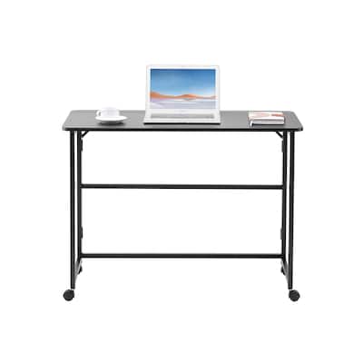 Folding Desk Small Foldable Desk for Small Space, 39.37 Inches Writing Computer Desk in Study, Home Office Foldable Office Desk