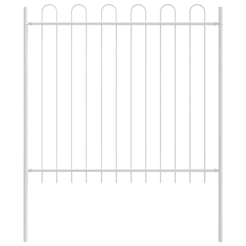 vidaXL Garden Fence Grey Powder-coated Steel