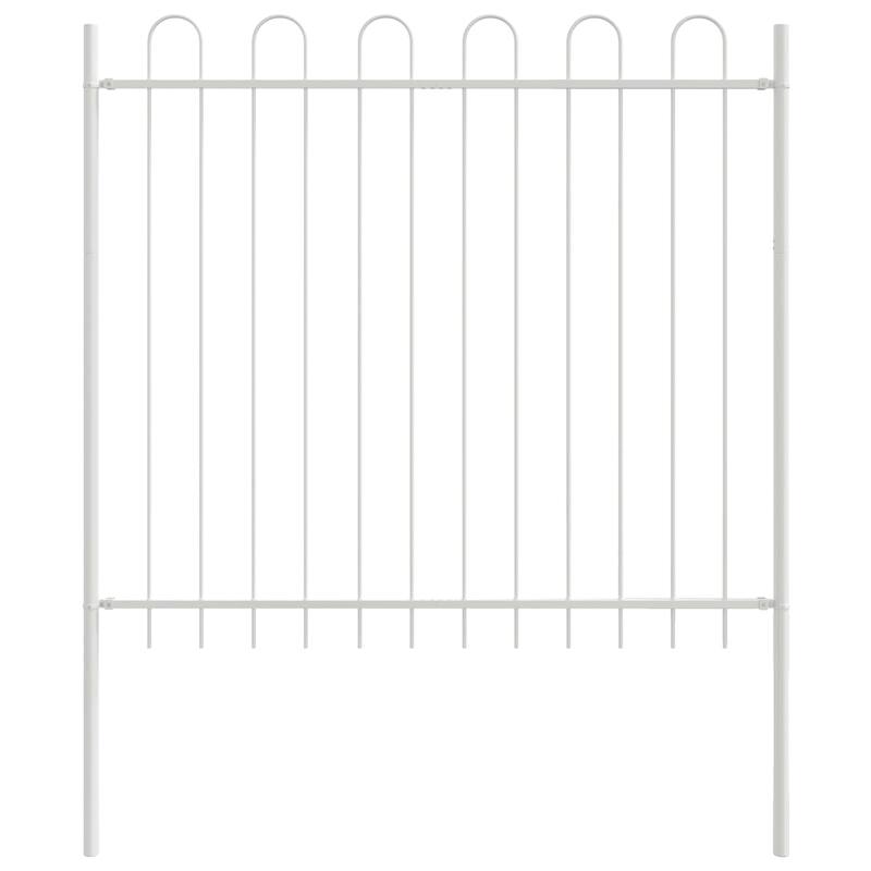 vidaXL Garden Fence Powder-coated steel Gray