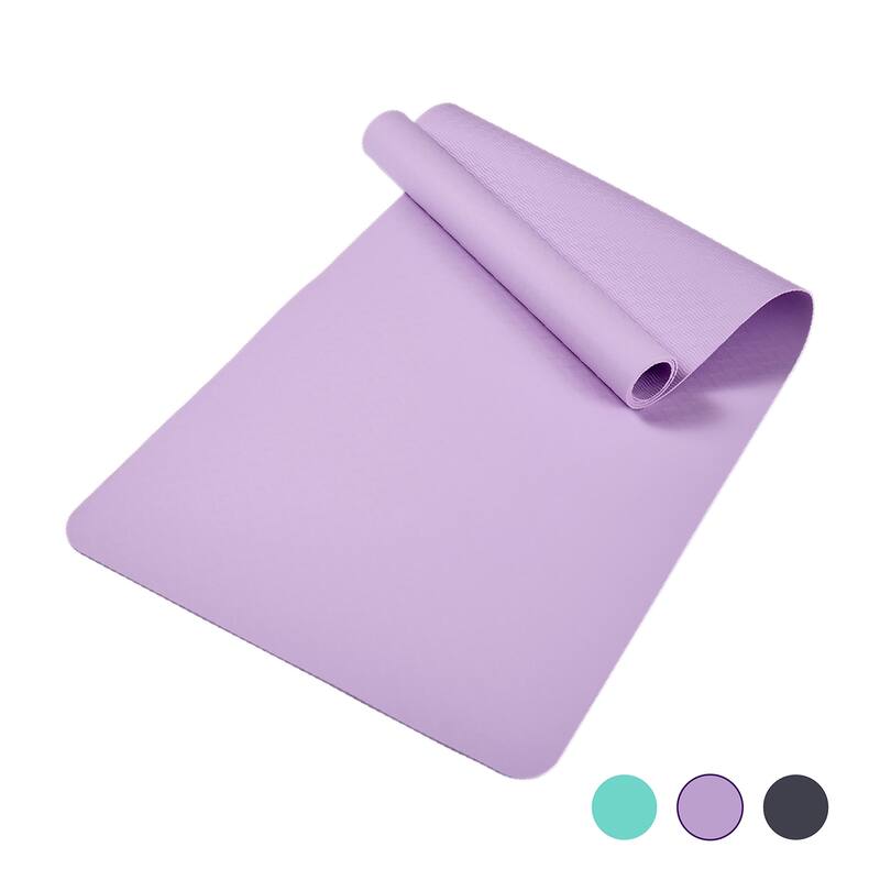72"x24" Non-Slip TPE Yoga Mat, Exercise Mat for Pilates and Home - Purple