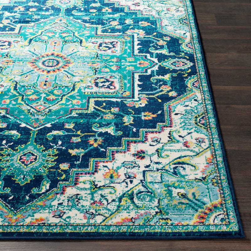 Livabliss Padma Traditional Teal Area Rug