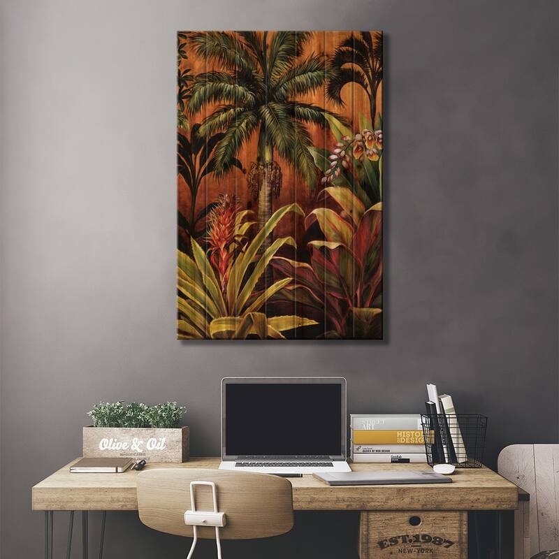 Ubud II Print On Wood by Rodolfo Jimenez - Multi-Color