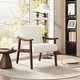 preview thumbnail 1 of 7, Yaheetech Mid-Century Upholstered Corduroy Fabric Armchair for Living Room, Bedroom Beige