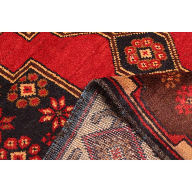 ECARPETGALLERY Hand-knotted Teimani Red Wool Rug - 2'10 x 4'6