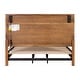 preview thumbnail 11 of 12, Furniture of America Forma Mid-Century Modern Walnut Boucle Platform Bed with LED Reading Light
