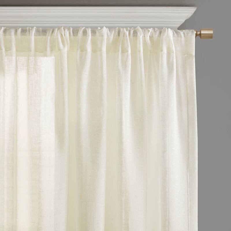 Embroidery Curtain Panel - Ivory