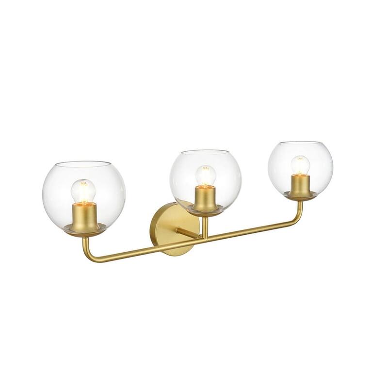 Genis 1 Light Black and Clear Bath Sconce