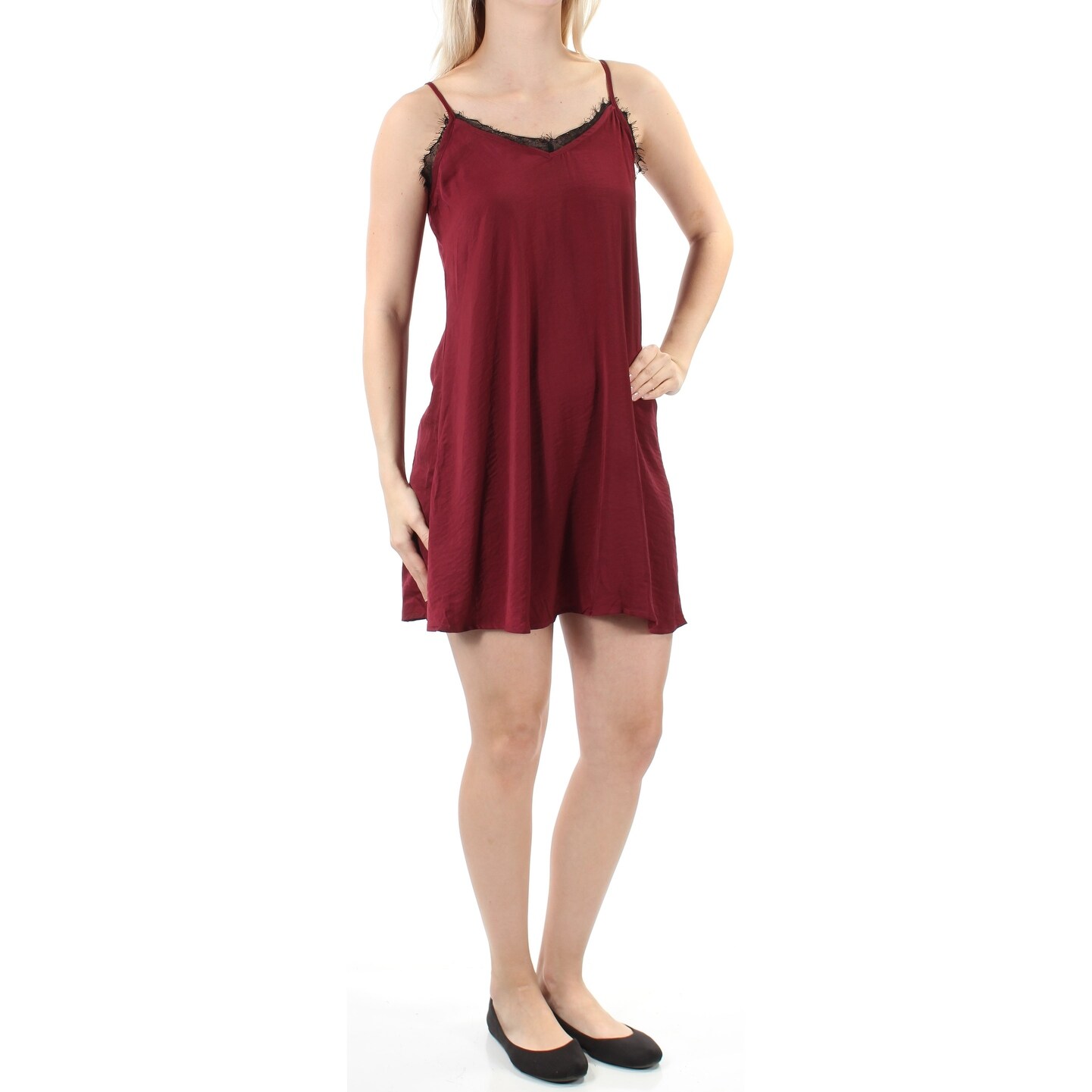 maroon shift dress