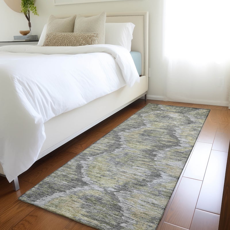Machine Washable Indoor/ Outdoor Chantille Contemporary Abstract Rug