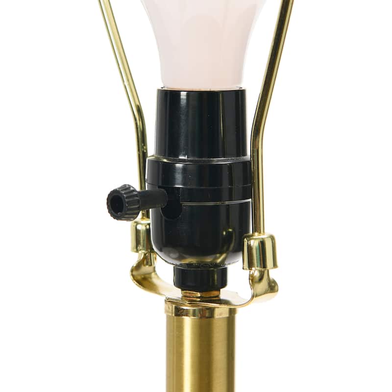 Ceramic Table Lamp with Brushed Accents