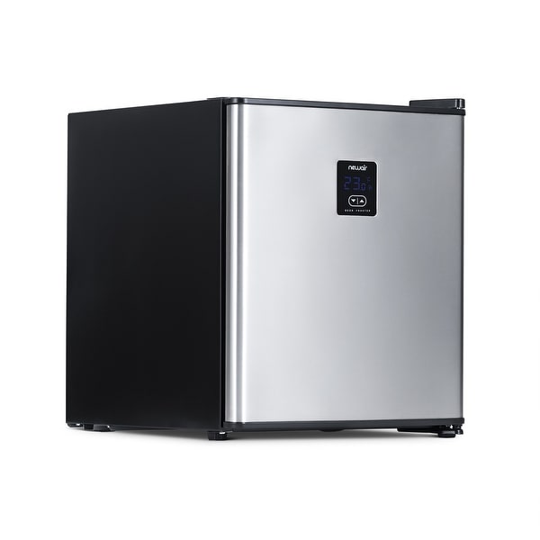 NewAir Mini Beer Froster 46 Can Freestanding Mini Beer Fridge, Stainless Steel, Frost-Free Glass Shelves, Chills to 23F, Silver. Opens flyout.