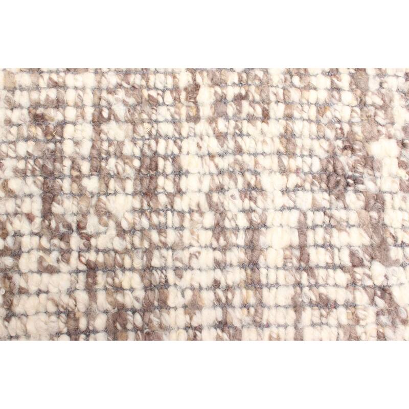 ECARPETGALLERY Braid weave Sienna Cream Wool Rug - 5'1 x 7'7