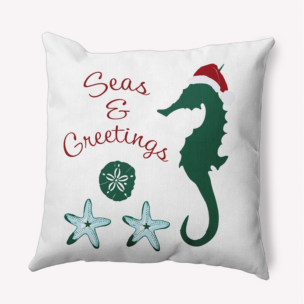 Seas and Greetings Christmas Accent Pillow