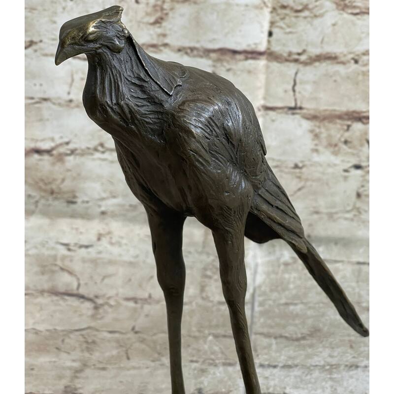 Handmade Bronze Sculpture, Statue Stork Exotic Bronze Gift