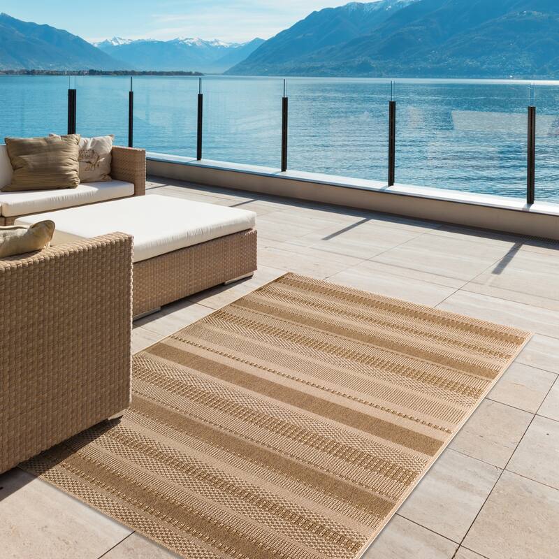 Loomaknoti Cocoa Bay Krayson Brown Area Rug