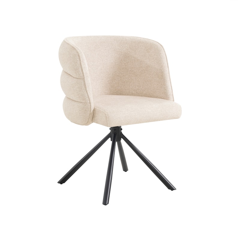 270° Swivel Home Office Desk Chairs Set of 2,Modern Dining Chairs, Upholstered Bedroom Chairs with Metal Base,Makeup Chair
