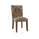 preview thumbnail 14 of 16, HomePop Blue and Brown Paisley Parson Chairs (Set of 2) - N/A