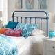 preview thumbnail 55 of 70, Giselle II Metal Bed iNSPIRE Q Modern Blue Steel - Full