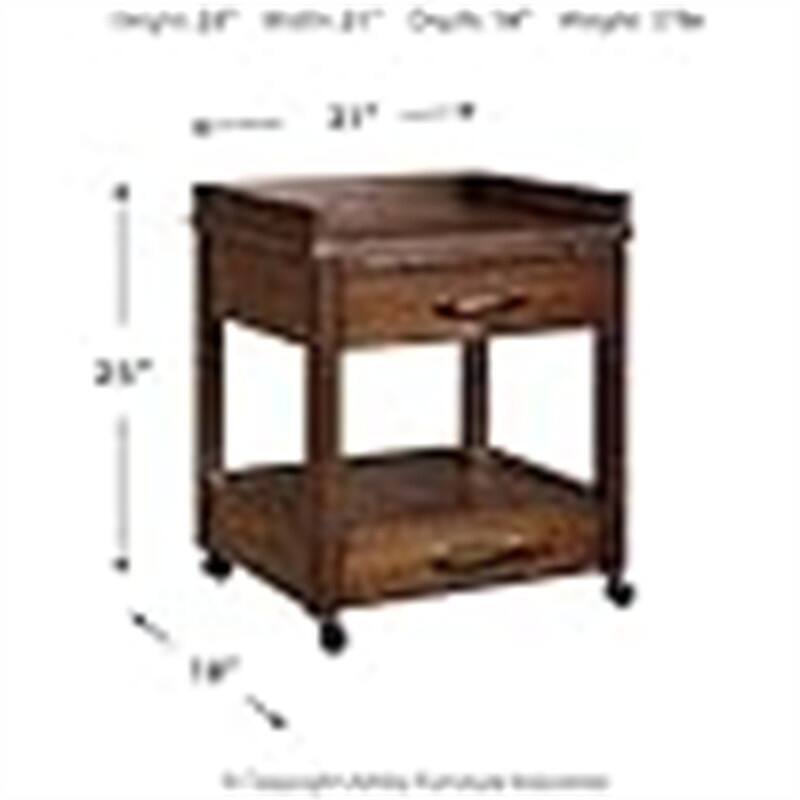 Industrial Office Printer Stand with Storage - 24"D x 22"W x 23"H