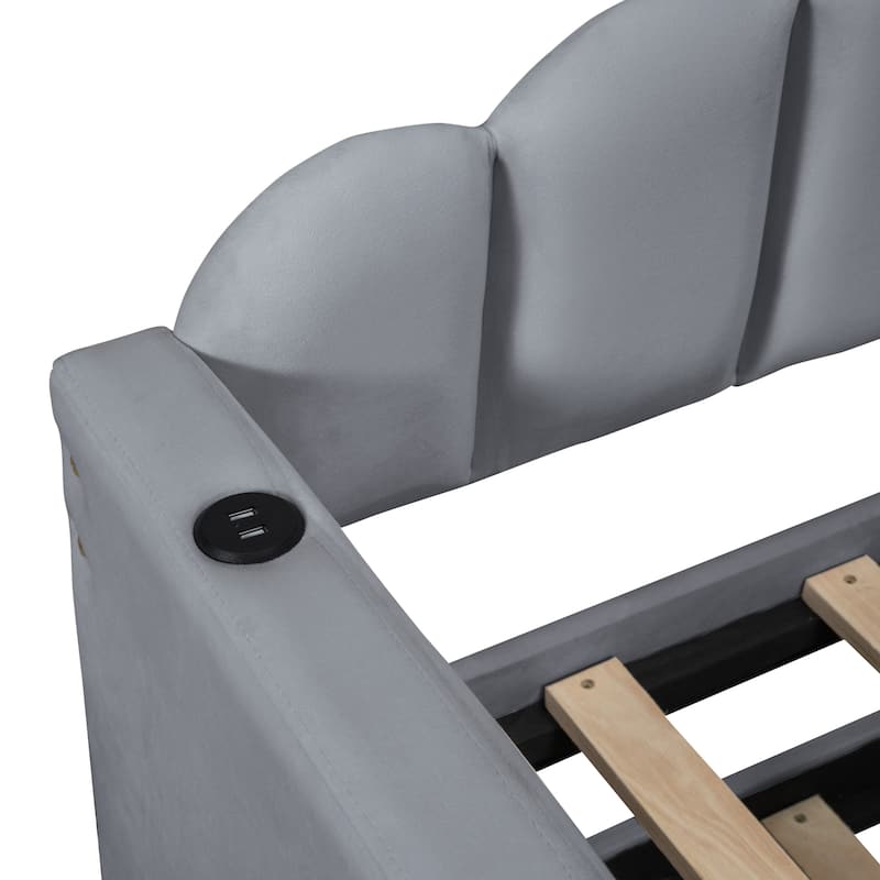Twin size Upholstered Daybed with Trundle