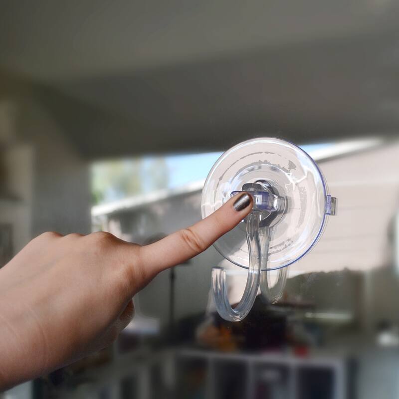4" Clear Large Suction Cup Christmas Wreath Hook
