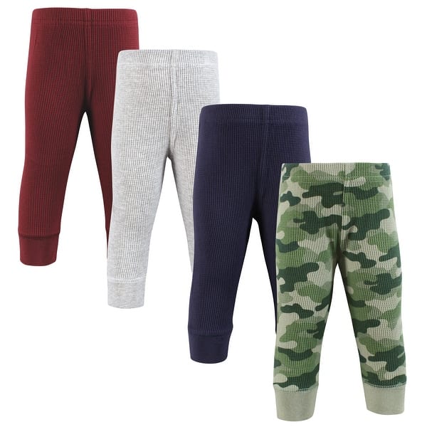 slide 1 of 1, Hudson Baby Thermal Tapered Ankle Pants 4pk, Basic Camo 2T - Basic Camo