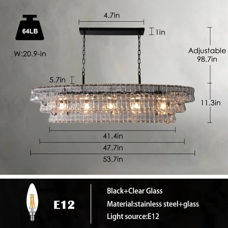 KAYLA 36 in. 6-Lights Gold Crystal Drum Chandelier