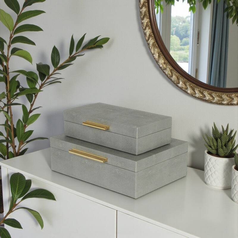 Lusan Black Vinyl Decorative Box Set