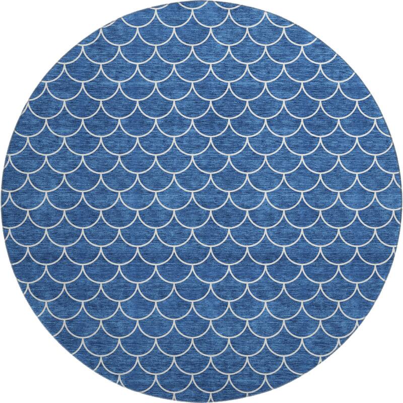 Premium Washable Super Soft Geo Scallops Mayfield Rug