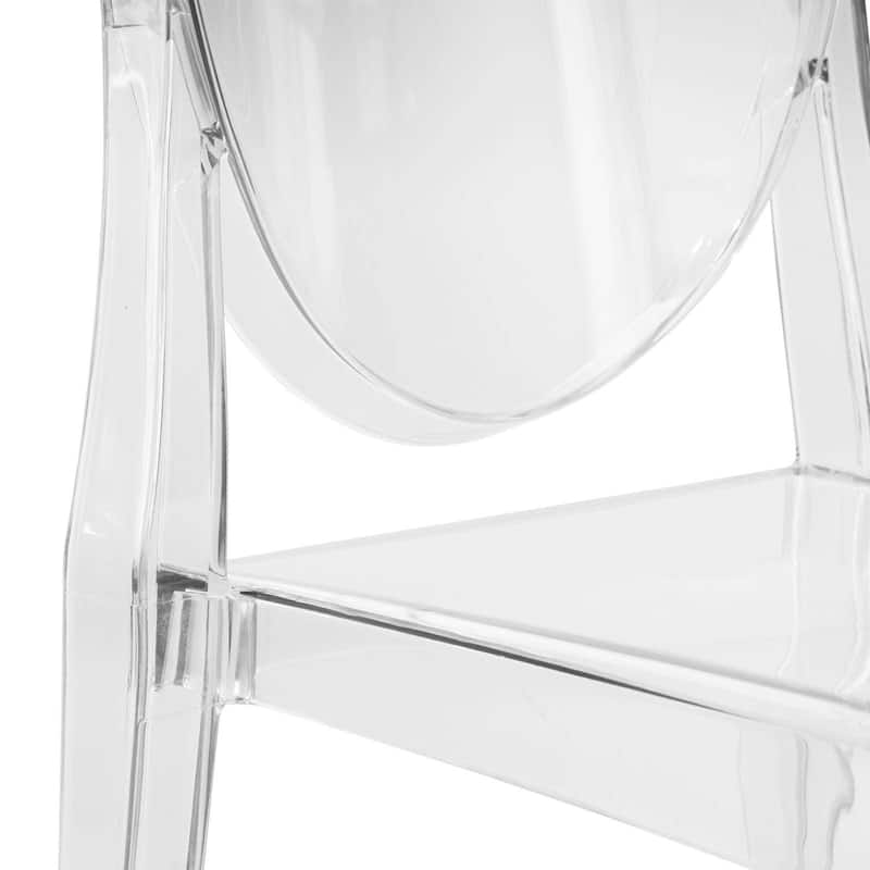 Acrylic Dining Chair Modern Transparent Stackable Side Chair No Asseembly