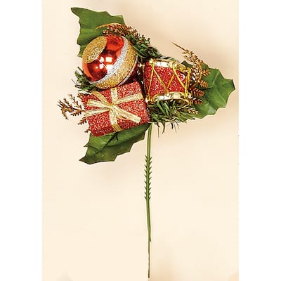 Xmas Pick, Red, Set of 12 - 8"