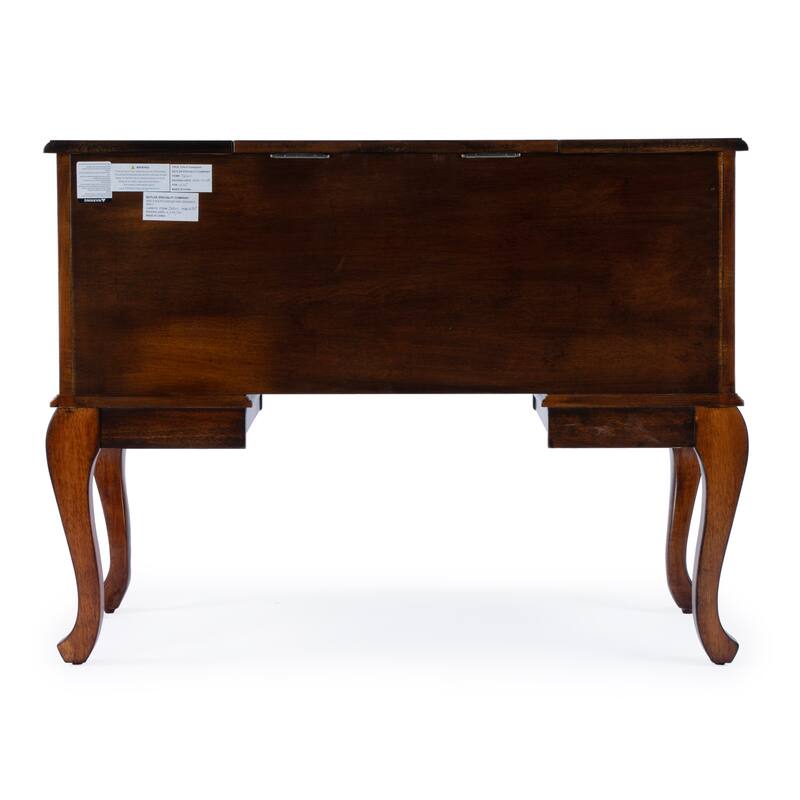 Charlotte 40 in. W Rectangular Wood Vanity/Valet Desk with Storage Drawers and Mirror
