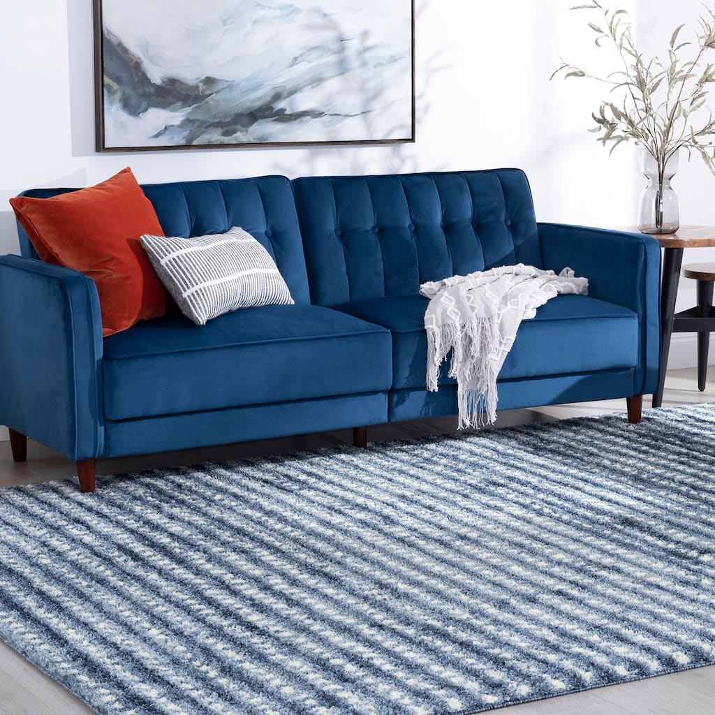 Augusta Shag Modern & Contemporary Stripe Indoor Area Rug