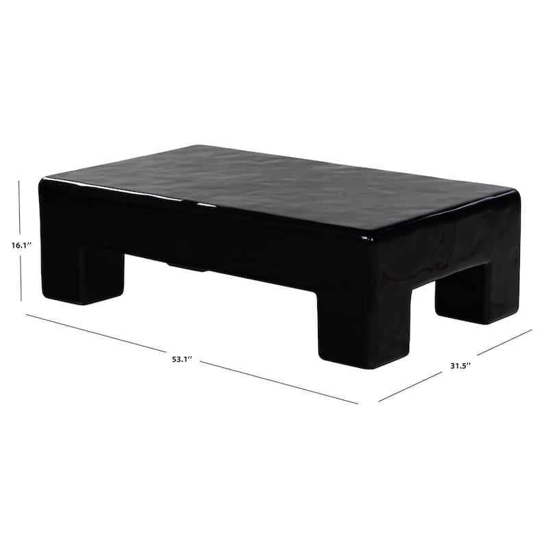 SAFAVIEH Couture Branford Rectangle Concrete Coffee Table - 53"W x 32"D x 16"H