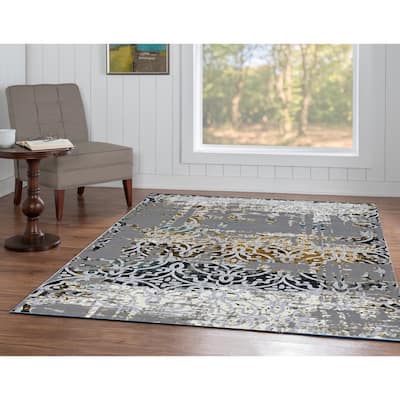 Society Mariah Grey Area Rug - 5' X 7'6"