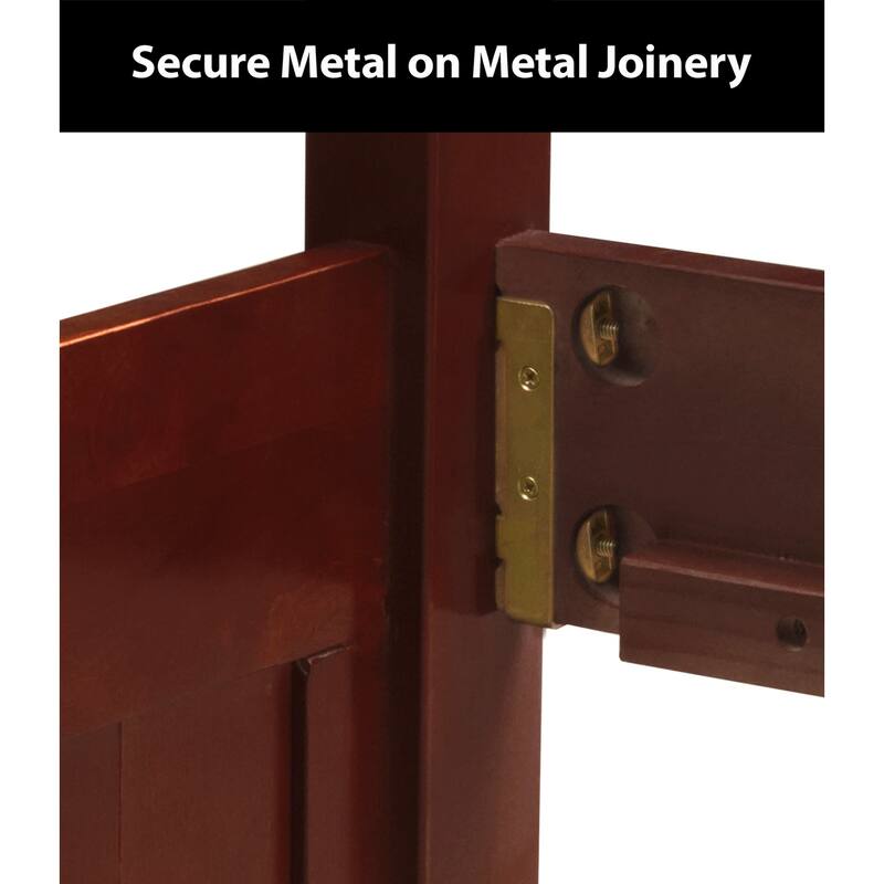 Twin Over Full Bunk Bed with Trundle - Solid Pine Wood, Merlot Finish, Space Saving Design