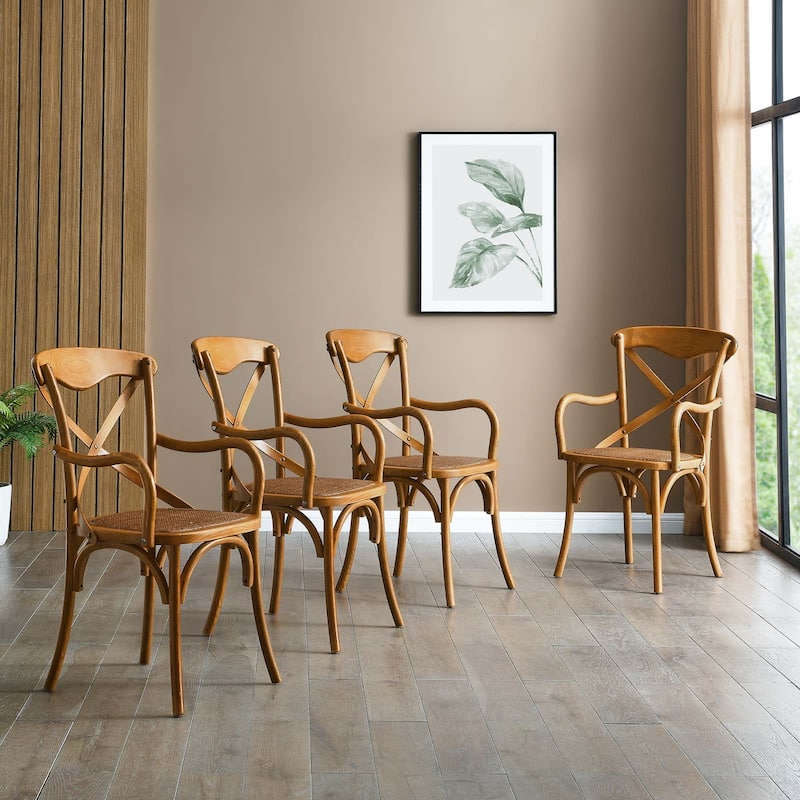 The Gray Barn Wild Hen Dining Armchair (Set of 4) - Walnut