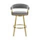 preview thumbnail 4 of 12, Chelsea Modern Swivel Bar Stool, Upholstered Counter Height Chair with Metal Frame