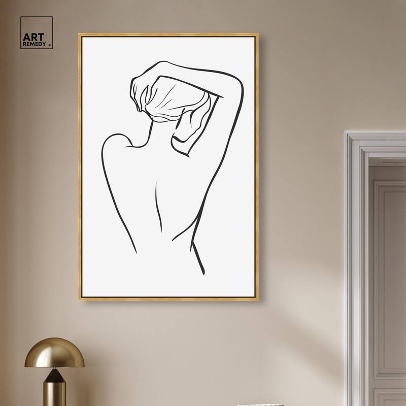 Woman in Contour Canvas by Art Remedy