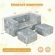preview thumbnail 5 of 7, Grey Kids Play Sofa with Ottoman and Removable Machine Washable Cover - 42" x 20.5" x 16.5" (L x W x H)